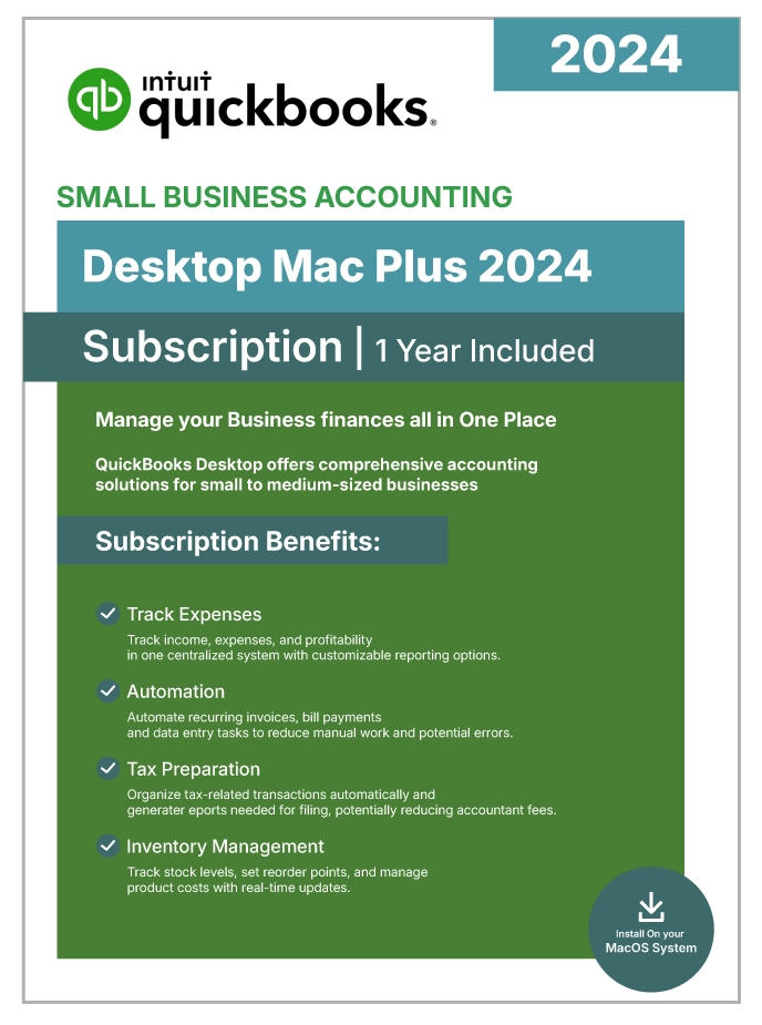 QuickBooks Desktop Mac Plus 2024