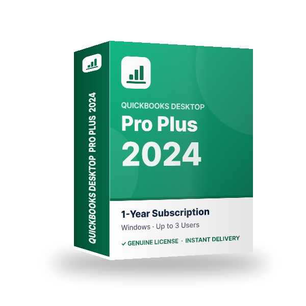 QuickBooks Desktop Pro Plus 2024 software box